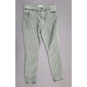 Ann Taylor LOFT Modern‎ High Waist Skinny Jeans Green Women's Size 6 Mom Ankle